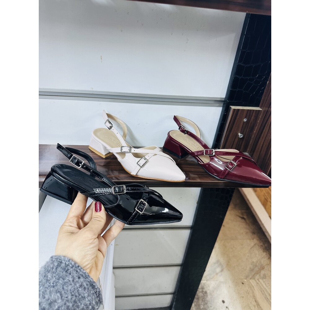 Tokalı 3 cm topuklu